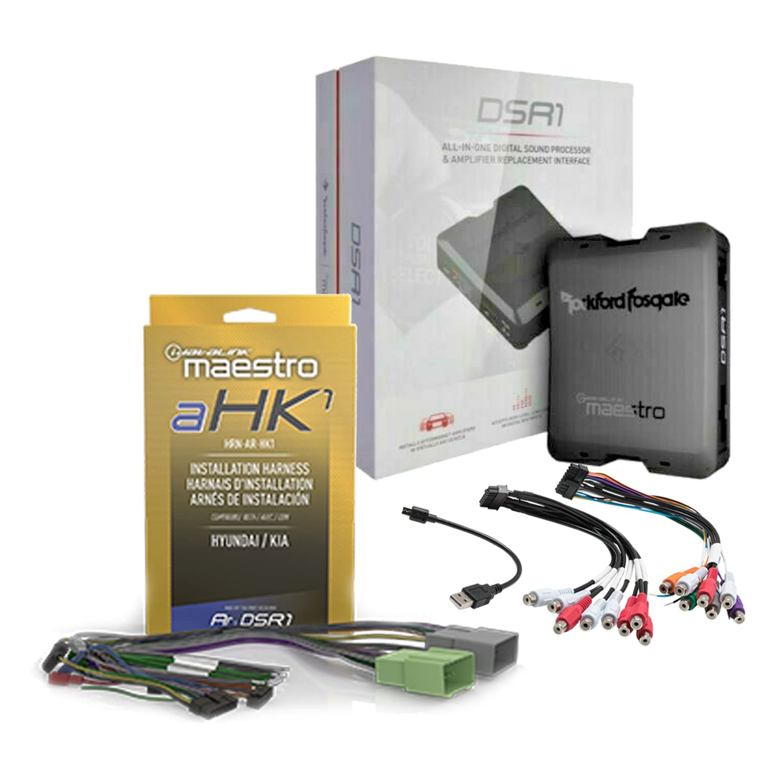 iDatalink HRN-AR-HK1 Module Bundled with + (1) DSR1 8 Channel Interactive Signal Processor Compatible with Select Hyundai & Kia Vehicles