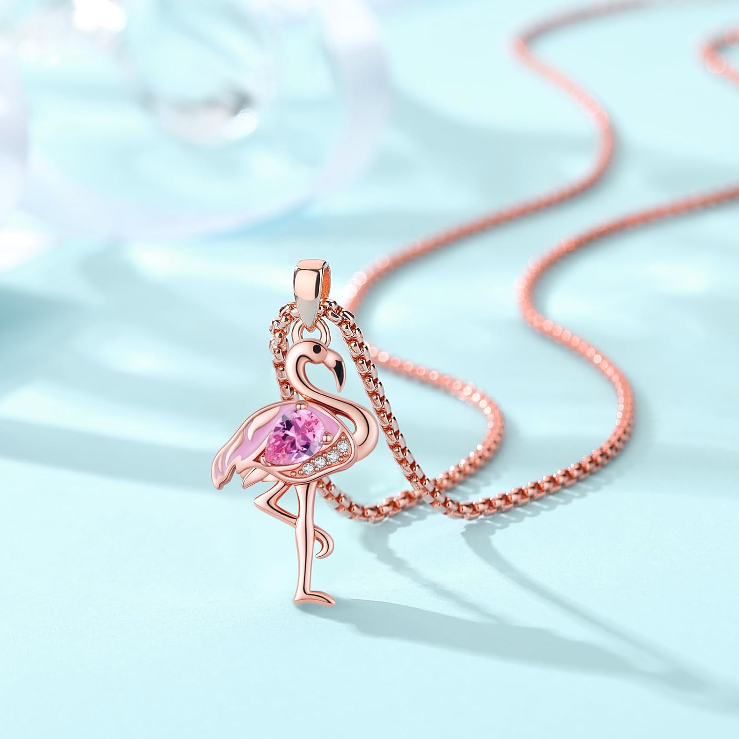 Animal Cat/Cow/Owl/Dolphin/Turtle Necklace Sterling Silver Moonstone Abalone Shell Crystal Opal Cute Animals Jewelry Gift for Women - Image 3