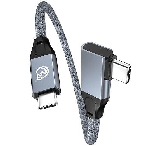 UseBean Cable USB C a USB C de 100 W en ángulo recto 0.7ft