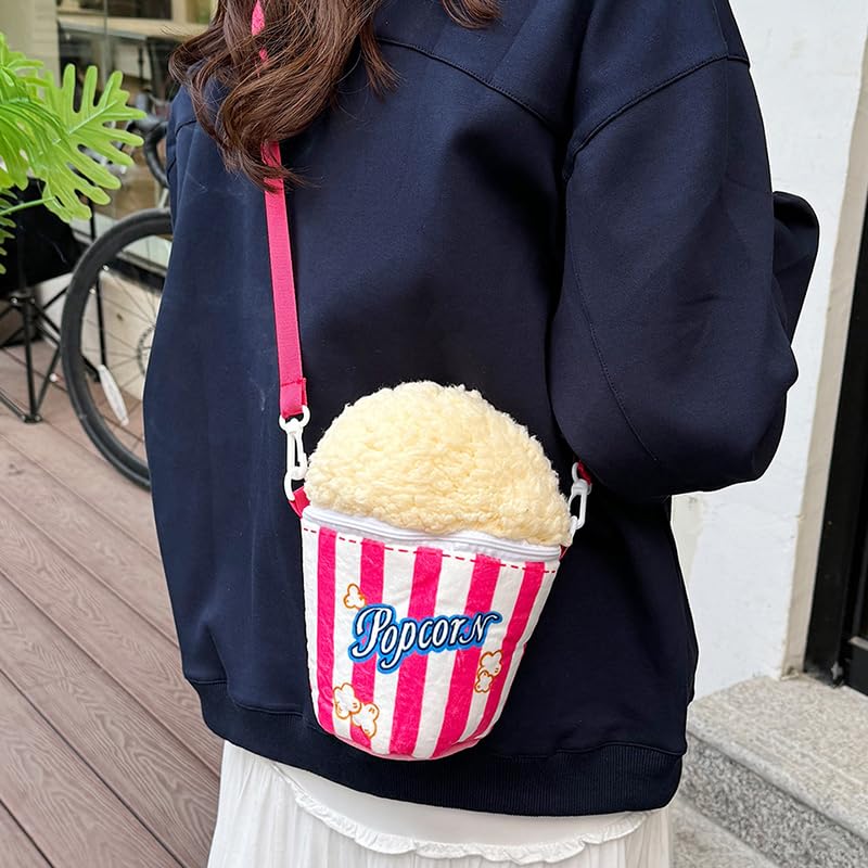 Women Cute Shoulder Bag Adjustable Strap Creative Crossbody Bag Small Popcorn Sling Bag Girl Daily Bag4