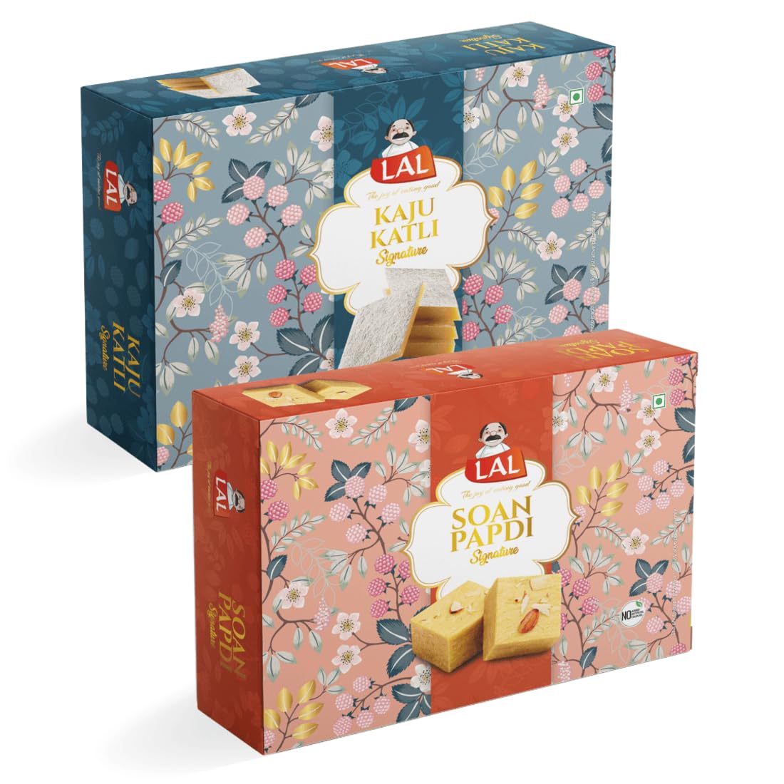 Lal Sweets Combo Pack of Kaju Katli 400g & Soan Papdi Premium 400g Gift Pack | Rakhi Gift Hamper | Sweets Box || | Mithai Box ||