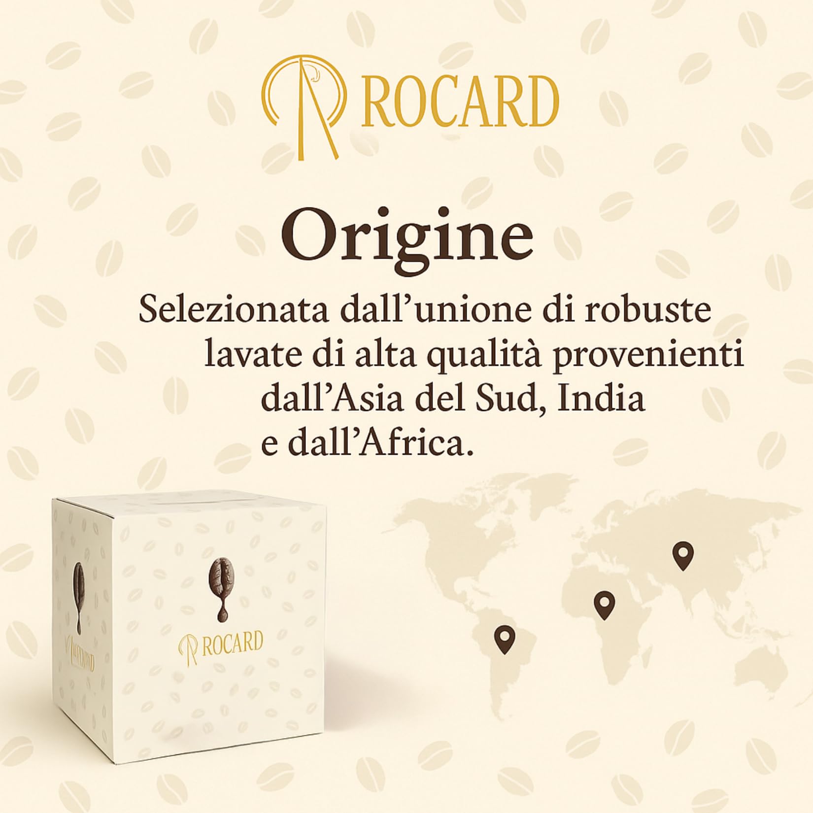 Café Rocard® | Vaina compostable | 150 vainas | Café Seleccionado, Tostado y Tostado en Italia | Mezcla clásica