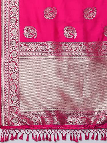 Image of AKHILAM Women's Silk Blend Woven Design Saree With Unstitched Blouse Piece(3PAKHI51 Parent)