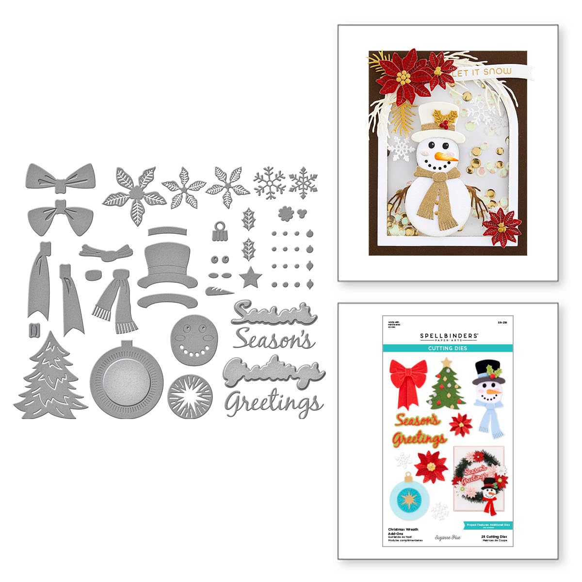 Spellbinders Suzanne Hue, fustelle in metallo per decorazioni natalizie
