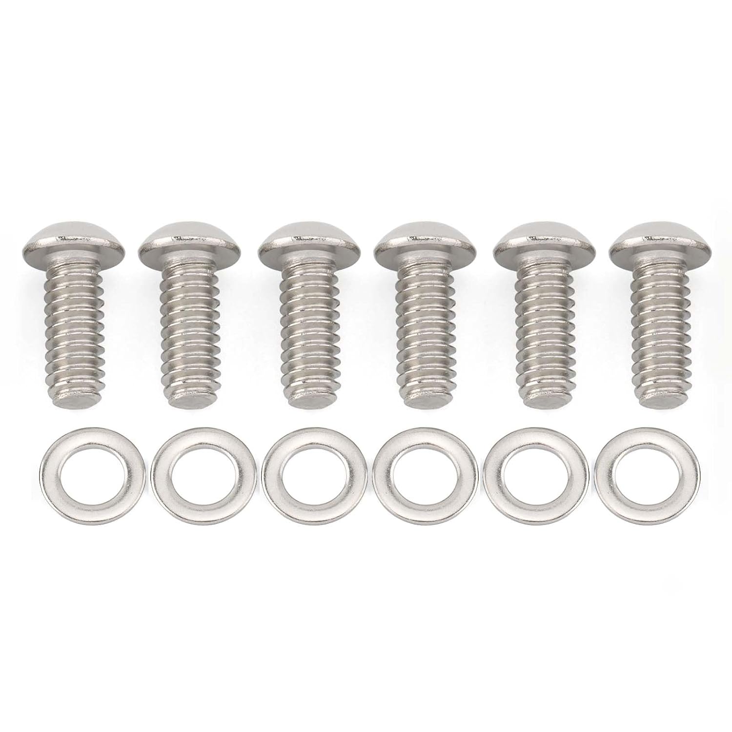 6 Pcs Derby Cover Screws Engine Caps Bolts Kit Stainless Steel for Harley 2004-2022 Sportster 883 XL XR 1999-Later Touring Road Glide Street Glide Road King Electra Glide Trike Dyna Softail (Silver)