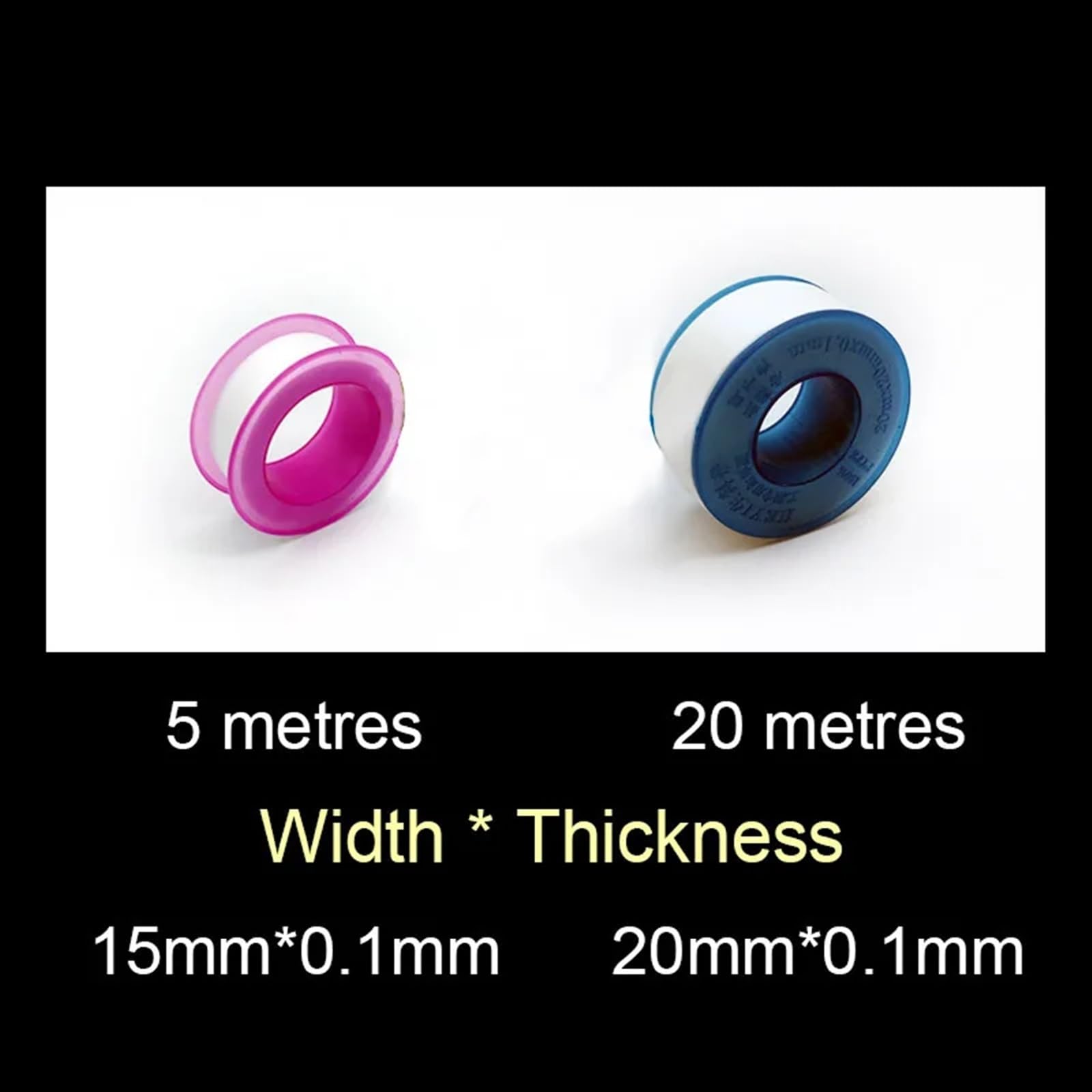 Cinta Fontanero 1 Uds. Cinta de Sellado de tuberías a Prueba de Fugas de Agua Material de Hilo de fontanería Accesorios de Cocina y baño (Color : Blue)