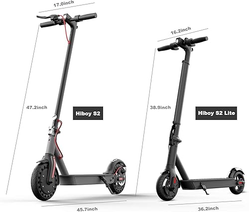 Miniatura 5 de Hiboy S2 Lite Scooter eléctrico  Neumáticos sólidos de 65 pulgadas  Hasta 106 millas de largo alcance y 13 millas por hora  Scooter plegable