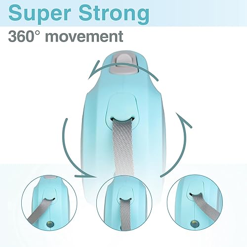 Miniatura 5 de Correa retráctil automática luminosa verde para perro con linterna y correa LED de seguridad para perros para paseos nocturnos y correas de máxima