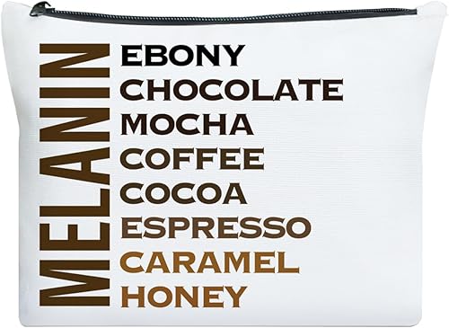 Miniatura 1 de UDNADKEX Regalo de mujer negra, Navidad, regalo de cumpleaños para niña afroamericana afro melanina, regalo inspirador, bolsa de maquillaje, múltiple