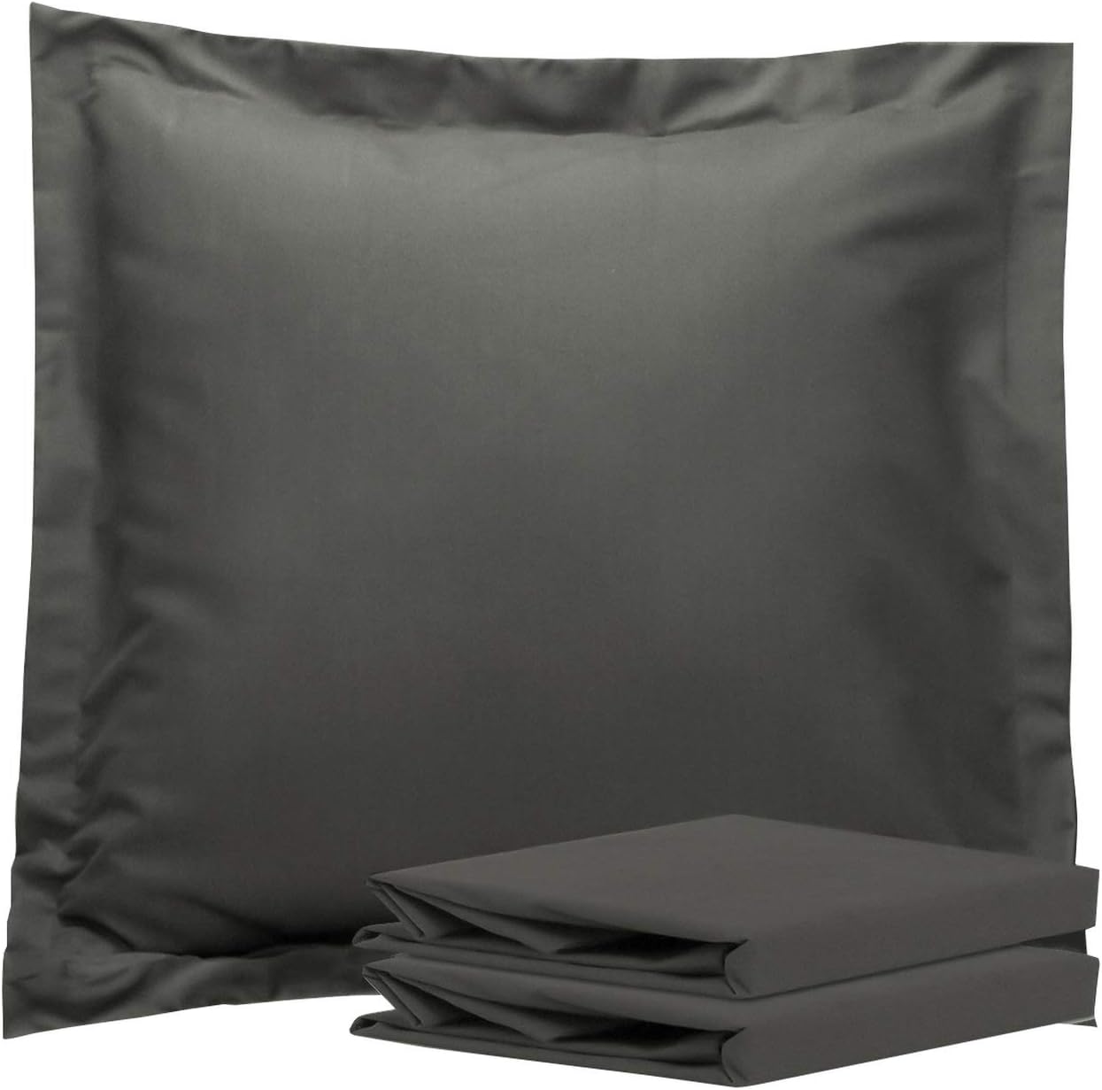 NTBAY 26x26 Euro Sham Covers 2 Pack Brushed Microfiber