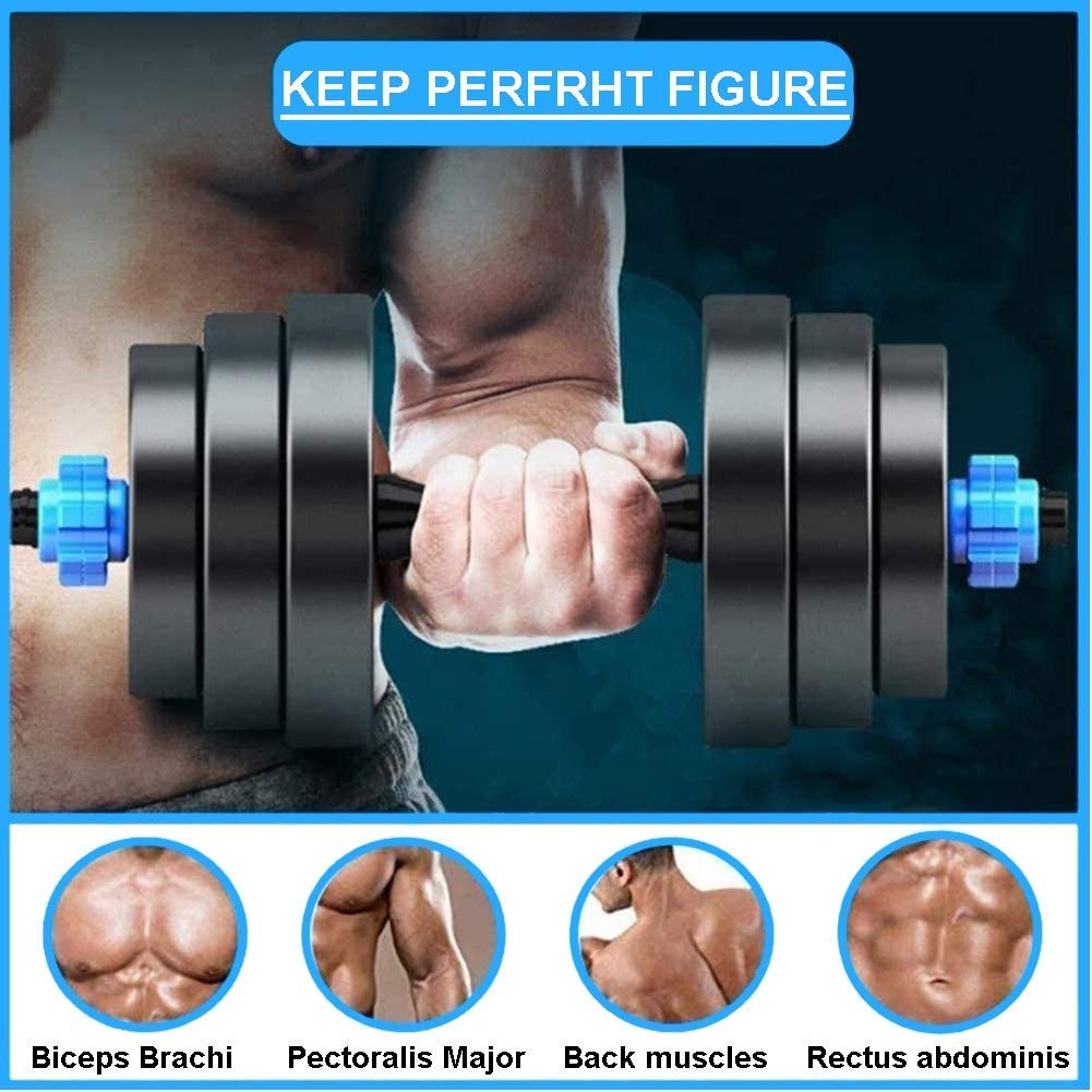 Hantelset Verstellbare Hanteln Langhantelset für Männer 2 in 1 10/20/30/40KG Heben von Hanteln Gewichte für das Körpertraining Home Gym Home Schwere Hanteln Kostenlose Gewichtsan