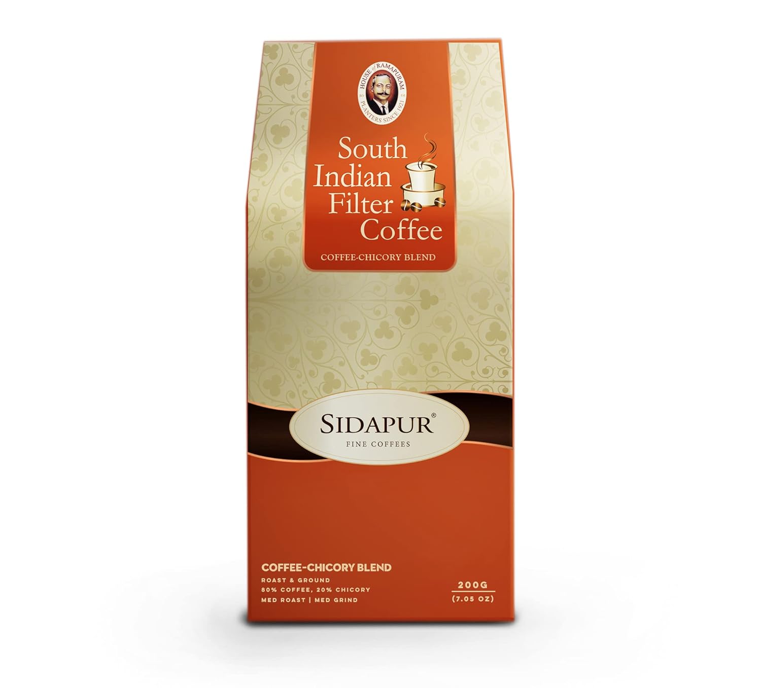 Sidapur South Indian Filter Coffee Roasted and Ground Coffee 80 Chicory 20 200gms