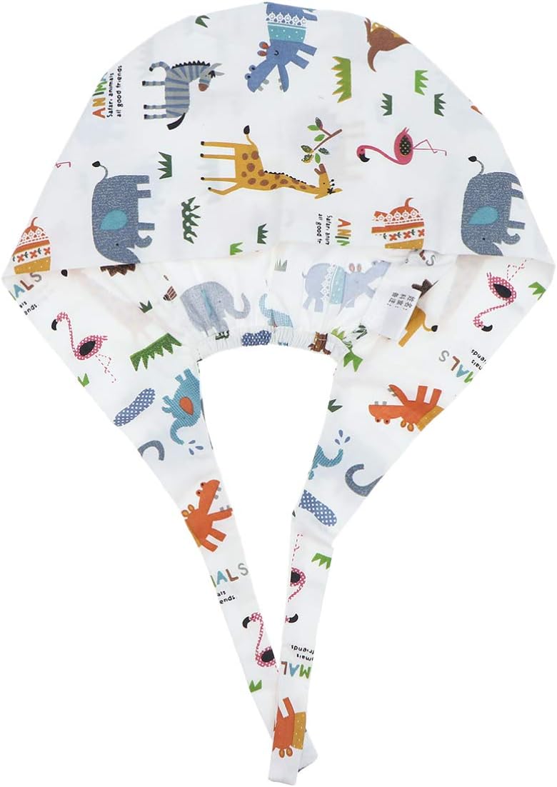 PRETYZOOM Surgical Scrub Cap Surgical Hat Cotton Adjustable Scrub Hat Doctor Nurse Cap for Women Men