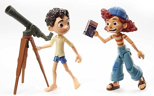 Miniatura 4 de Mattel Disney y Pixar Luca Stargazers - Paquete con 2 figuras de acción y accesorios, el juego incluye coleccionables Luca Paguro y Giulia de 5