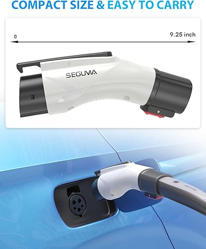 Miniatura 8 de SEGUMA Adaptador Tesla a J1772 EVs, adaptador máximo de 48 A y 250 V Tesla compatible con conector de pared Tesla de alta potencia, cargador de