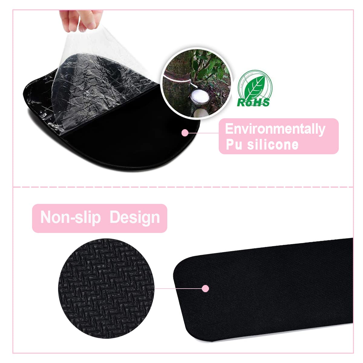 Tastatur-Handgelenkauflage, Mauspad, Handgelenkstütze für Computer-Desktop/Laptop/Notebook, Memory-Schaum-Tastatur-Pad, ergonomische Handauflage, Handgelenkkissen für Heimbüro, Gaming, Pink Fluid