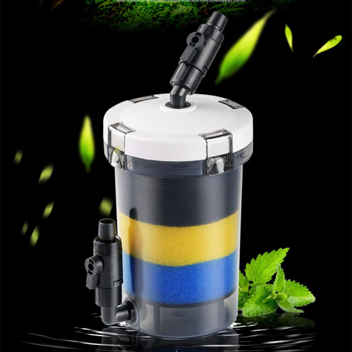 POPETPOP Filtro Frontal Transparente Reguladora y Material Filtrante para Acuario Serie EW Adecuado para Estanques y Cría de Peces Pequeños