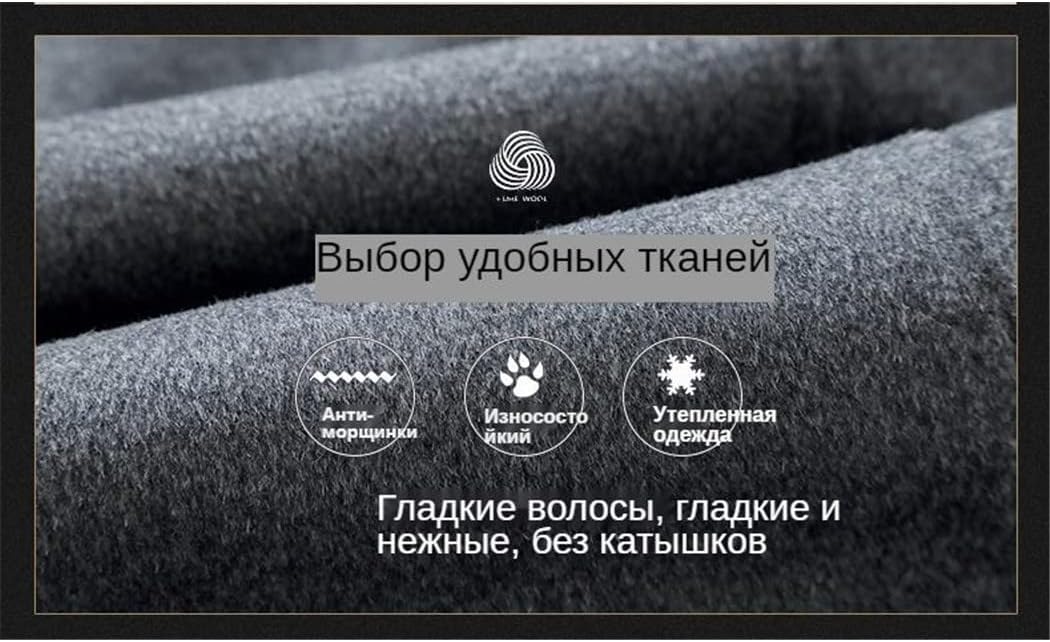 Haitpant Winter Long Trench Coats Mens Single Breasted Slim Wool Overcoat Vintage Business Casual Jacket