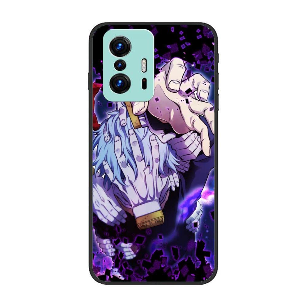 SEINC Black TPU Phone Case for XIAOMI Mi 11T/11T Pro, Shigaraki Tomura Villain Academia 2 Thin Soft Matte Rubber