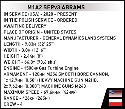 Miniatura 11 de COBI Fuerzas Armadas M1A2 SEPv3 Abrams Tank
