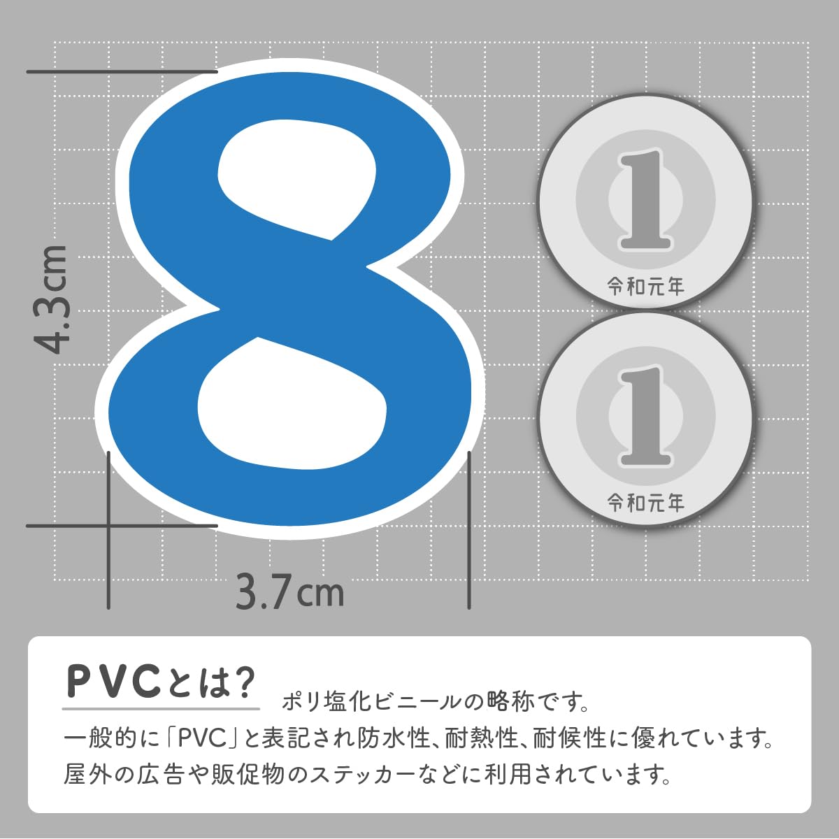 Amazon.co.jp: （シャシャン）XIAXIN 防水 PVC製 数字 ナンバー