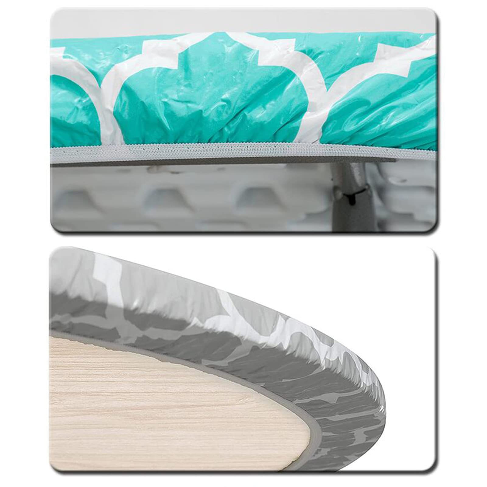 Mantel de vinilo elástico ajustable, mantel rectangular con parte trasera de franela, mantel impermeable y lavable para picnic al aire libre, fiestas de campamento