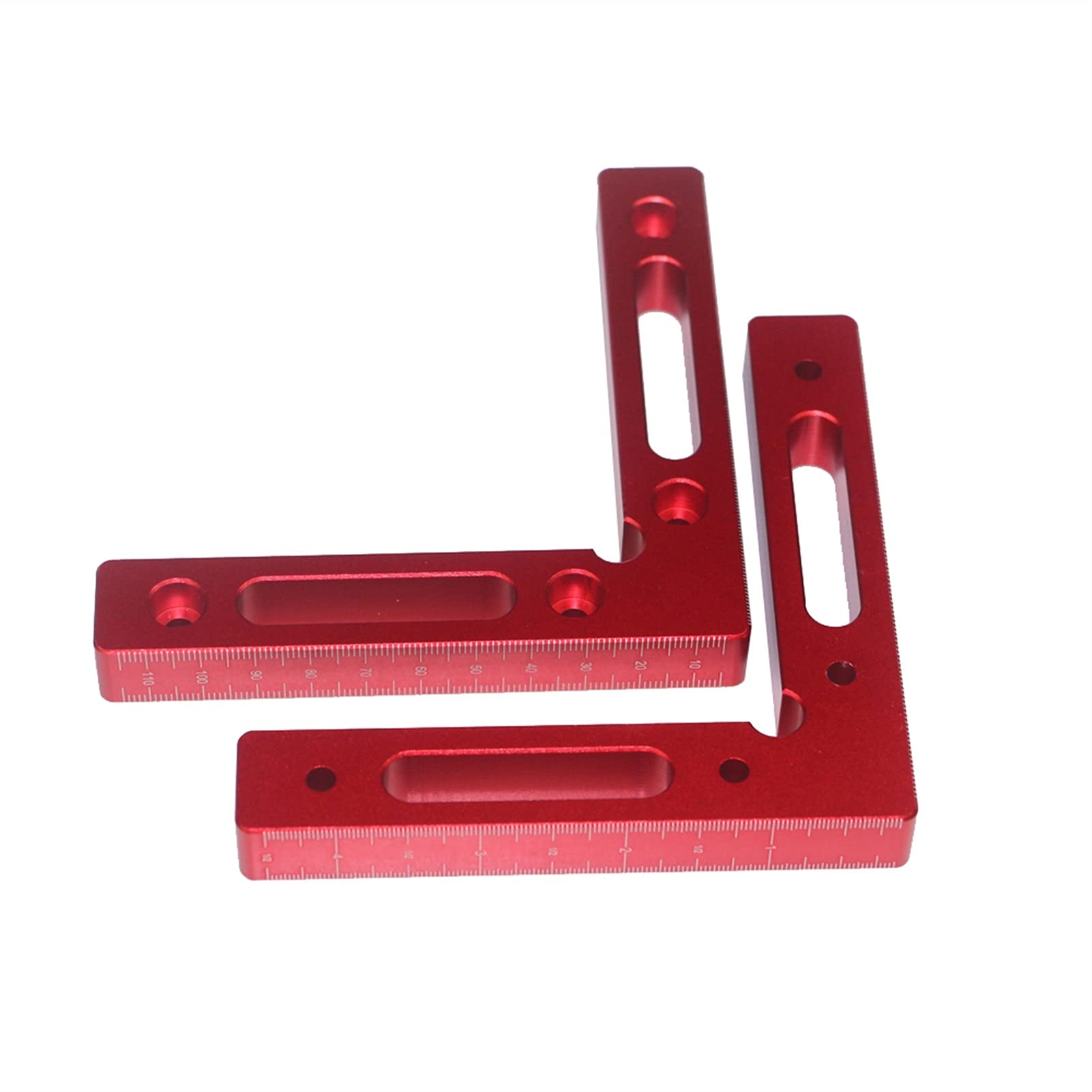 Zacisk narzędziowy do drewna DIY uchwyt do obróbki drewna stop aluminium 90 stopni precyzyjne zaciskanie kwadratowe kątowniki kątowe pozycjonowanie linijka zacisk do obróbki drewna (rozmiar: 2 szt.)