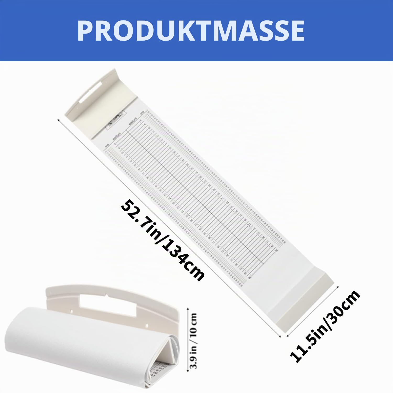 Messmatte für Babys und Kleinkind Baby Wachstumslineal Hautfreundlich Waschbar Infantometer Neugeborene Messlatte mit Festem Kopfstück und Verschiebbarem Fußpositionierer