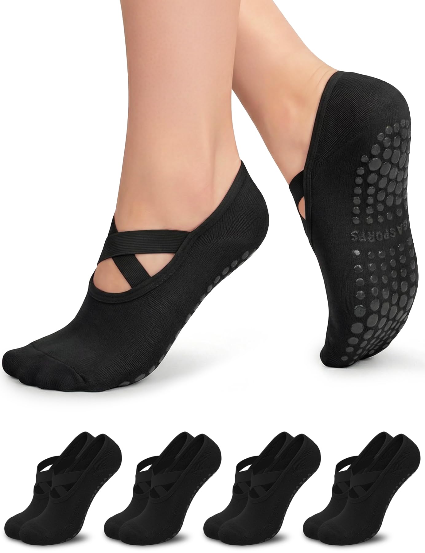 Pilates Socks Combed Cotton