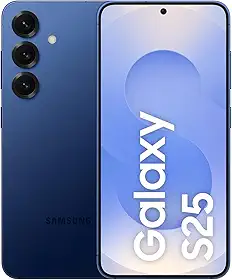 Celular Samsung Galaxy S25 5G, 256GB, 12GB RAM, Câmera Tripla de 50+12+10, Tela Grande de 6.2", Azul Marinho