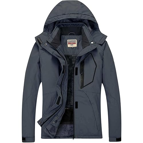 WULFUL Women’s Waterproof Snow Ski Jacket Mountain Windproof Winter Coat with Detachable Hood