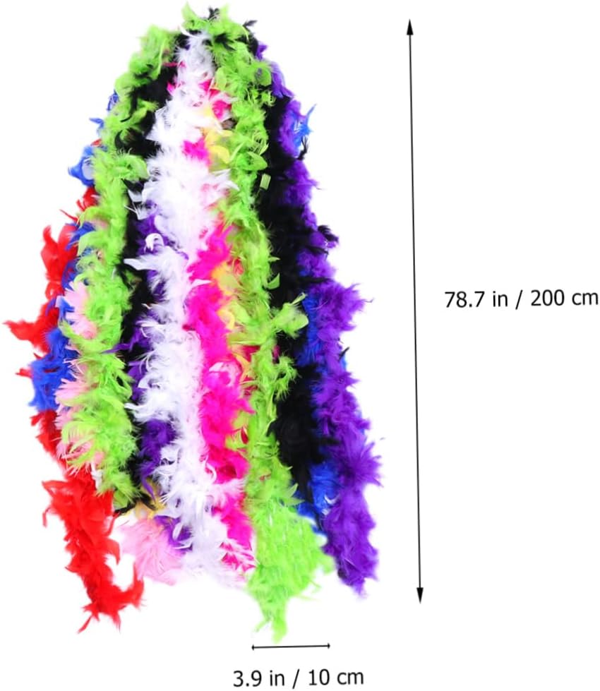 9 Pcs Colorful Plumage Trim 40g Fabric for DIY Party