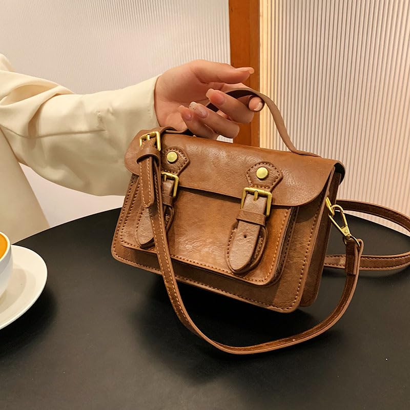Y2K Fashion Crossbody Bag for Women, Dark Academia Aesthetic Shoulder Bags Sling Purse Grunge Y2k Purse Coquette Bags (brown)3
