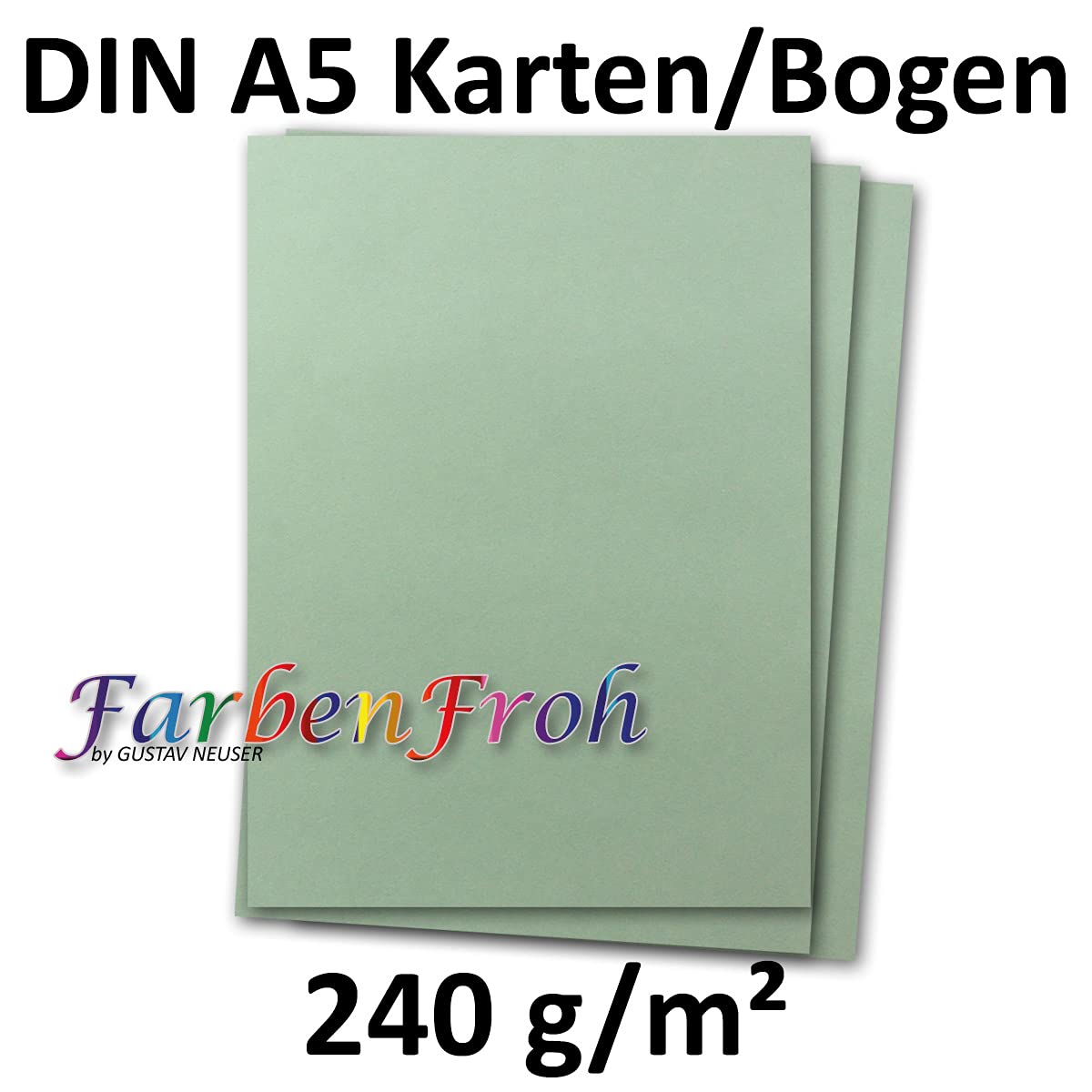 700 DIN A5 pojedyncze arkusze papieru - eukaliptus - 240 g/m² - 14,8 x 21 cm - Arkusz do majsterkowania papier kolorowy karton fotograficzny papier do majsterkowania karton kolorowy - FarbFroh