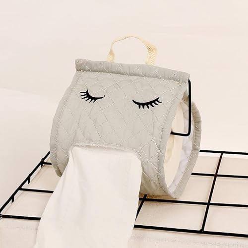 Miniatura 2 de Soporte de papel higiénico a prueba de gatos, bonito almacenamiento de papel higiénico de algodón con forma de pestañas, soporte de papel higiénico