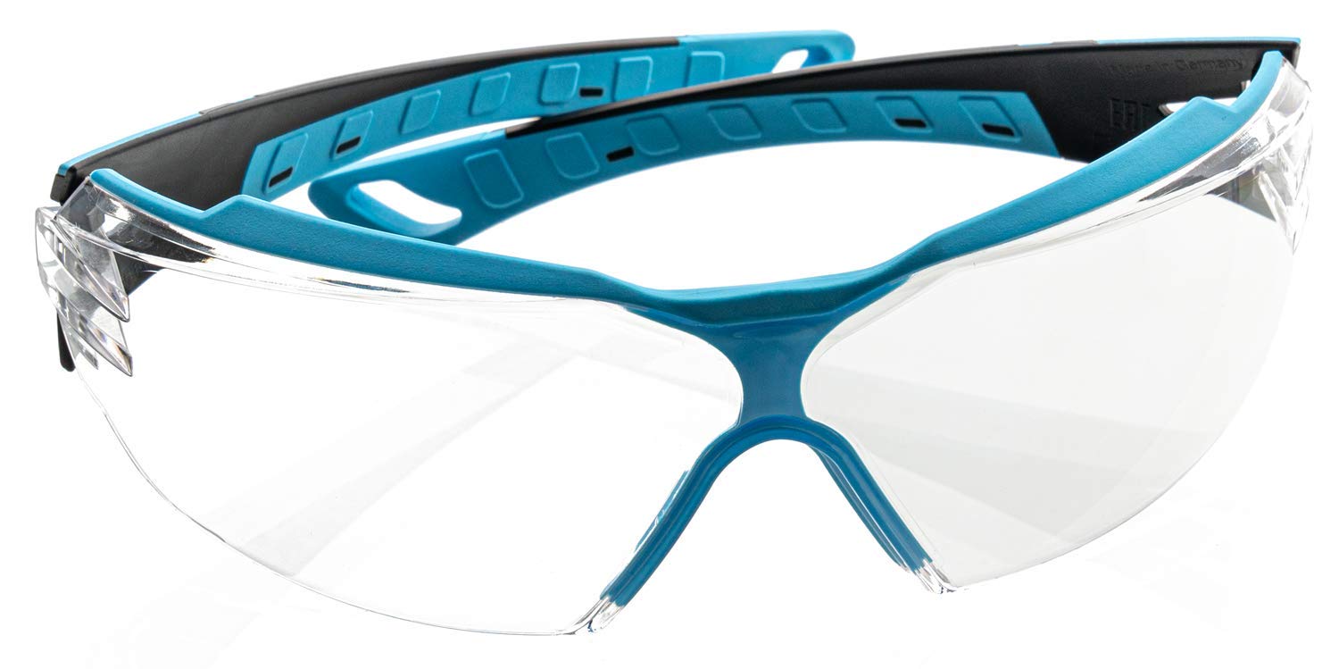 Uvex Pheos CX2 Retail Safety Glasses - Suprav Excellence - Transparent/Black/Blue - Image 4