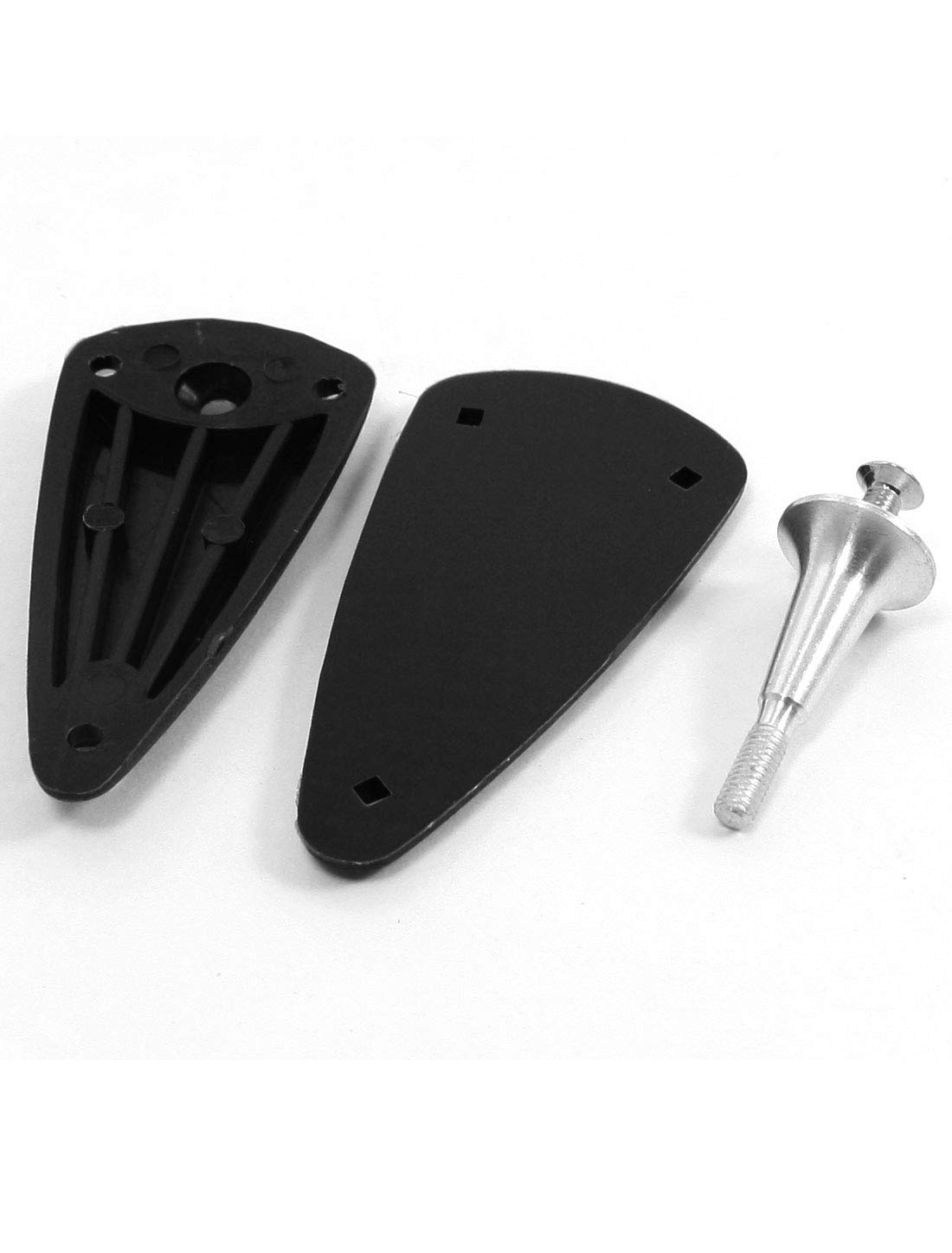 Aexit 2.8mm Mounting Electrical equipment Hole Dia Aluminum Adjustable Horn w Plastic Triangle Base