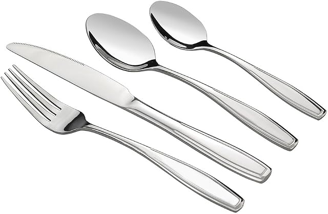 Annkky 16 Piece Cutlery Set for 4, Stainless Steel Cutlery Flatware Set