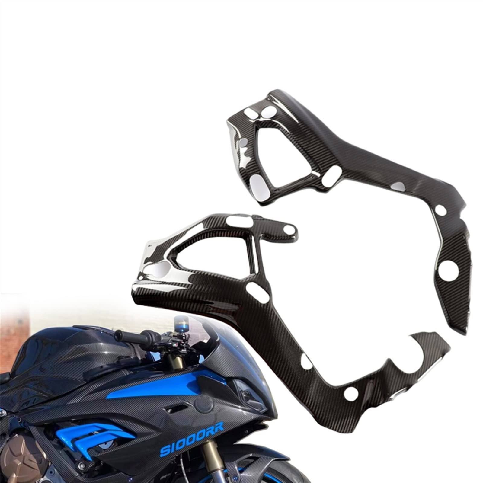 BMW S1000RR 2009-2018カーボンファイバー カバー プロテクタ BMW S1000RR 15-18年 カーボンフレームカバー左右セット : 輸入