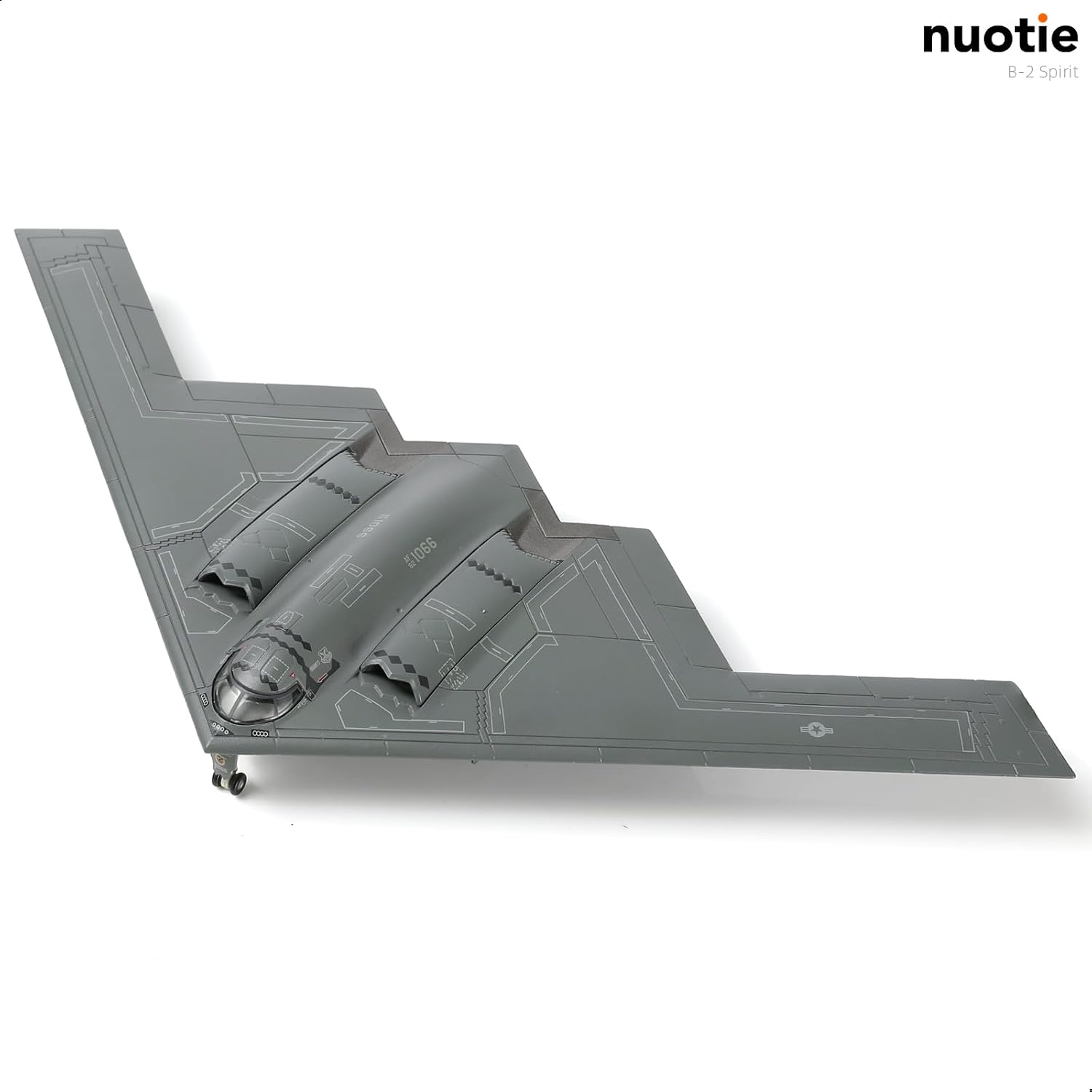 NUOTIE 1/200 B-2A Spirit Stealth Stragetic Heavy Bomber Aircraft Model AF 82-1066 Spirit of America Bomber Model Metal Diecast Plane Model with Display Stand Collection Gift for Adult