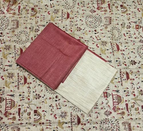 Image of STB-SILKTEXTILES BHAGALPUR Women's Cotton Silk Unstitched Salwar Suit Dress Material With Printed Dupatta | Dress Material For Women's & Girls