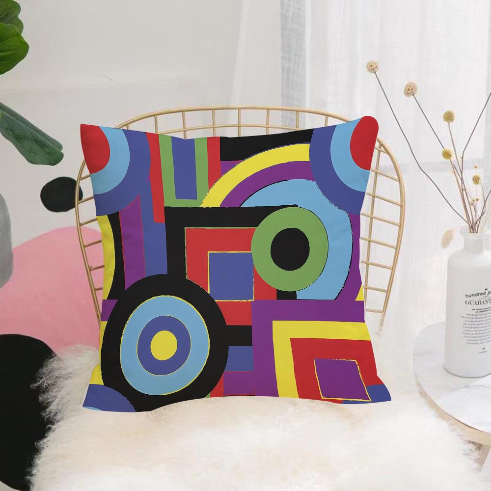 HYOSXW Cushion Cover,Throw Pillow Case Home Decorative for Living Room Bedroom Sofa Chair 16X16 Inch,Bright psychedelic seamless pattern; vector format,Pillowcase 40X40cm