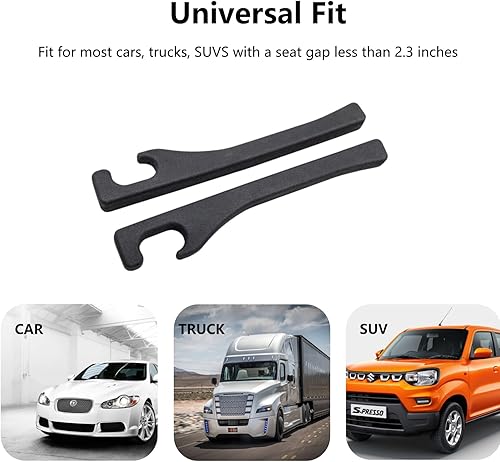 Miniatura 6 de Paquete de 2 rellenos de huecos para asiento de automóvil, ajuste universal de piel sintética para llenar el espacio entre el asiento y la consola,