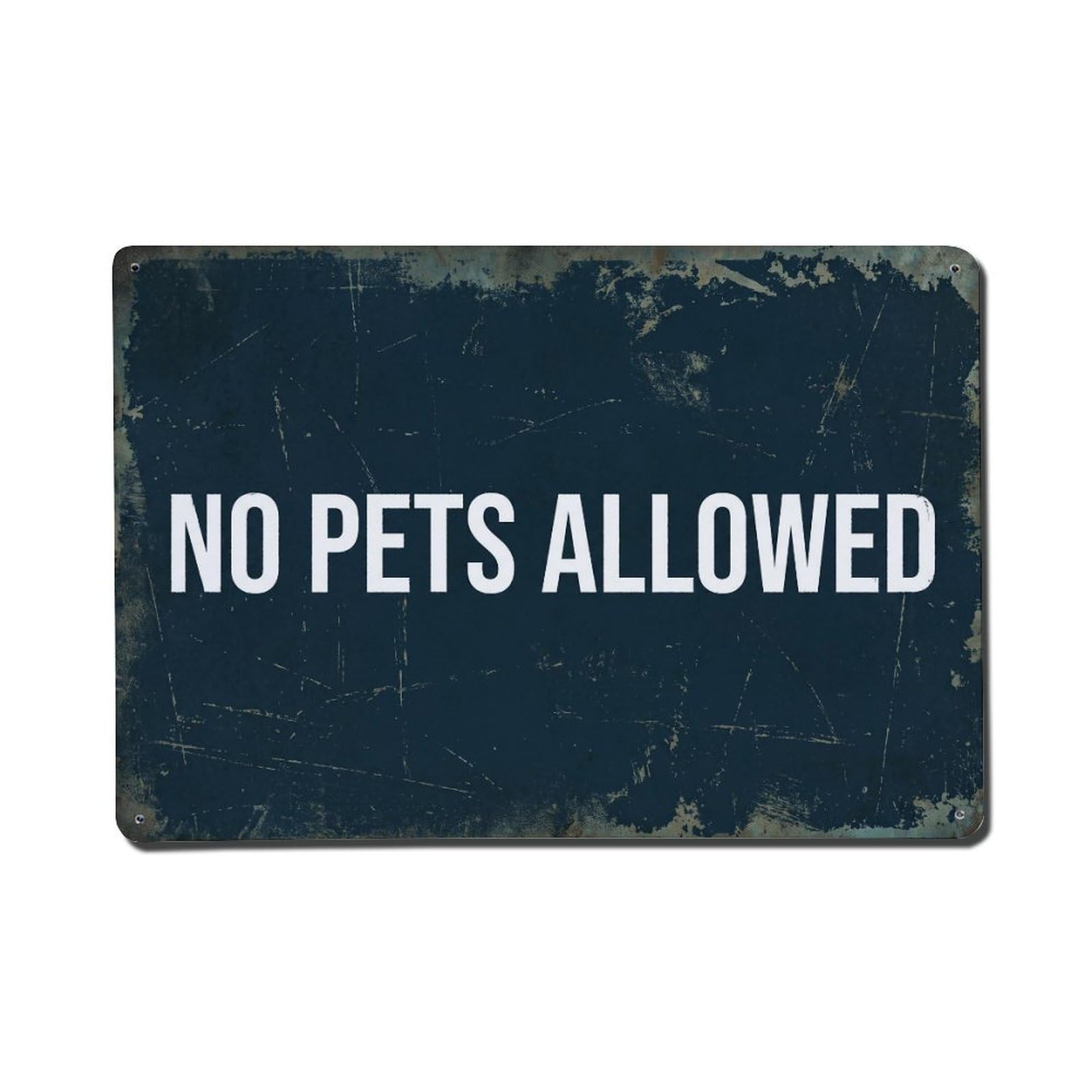 Vintage No Pets Allowed Metal Tin Sign