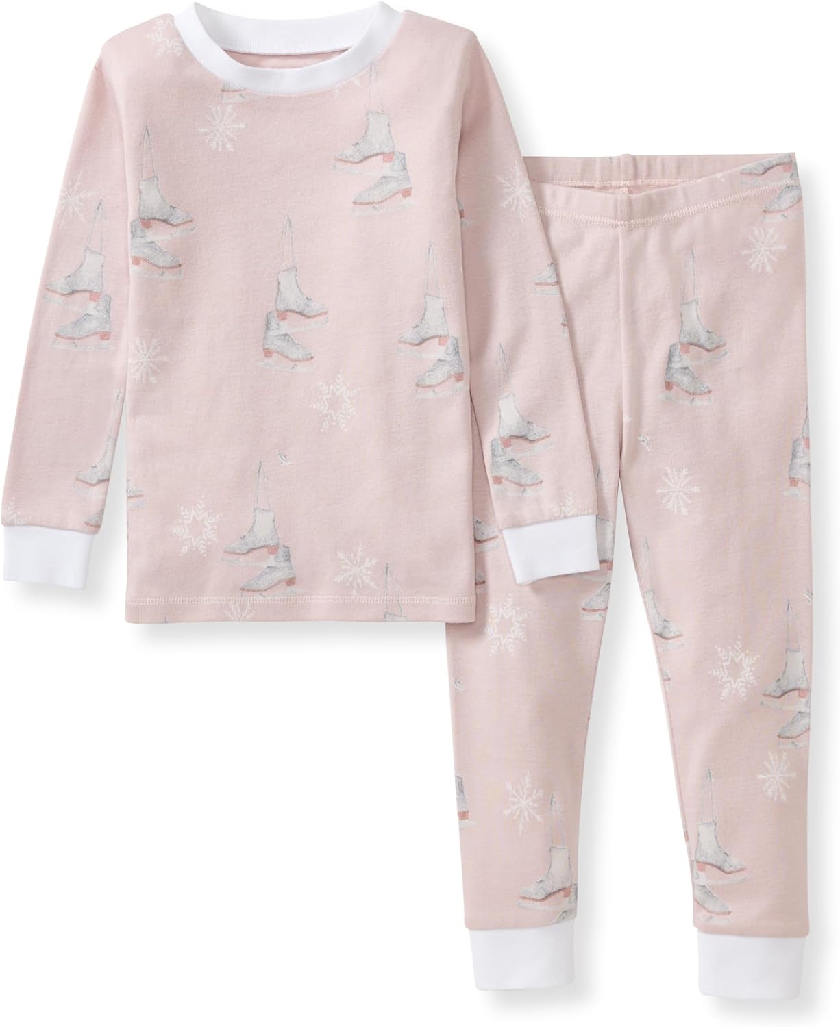 Burt’s Bees Baby Girls’ Pajamas, 2-Piece Long Sleeve Tee and Pants Organic Cotton PJ Set