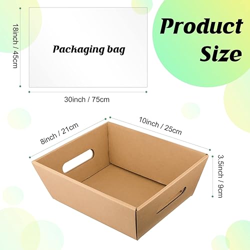 Miniatura 9 de Fainne El kit de 54 canastas para regalos incluye 18 canastas de regalo vacías a granel, cesta de almacenamiento de alimentos de 9.8 x 8.5 x 3.5