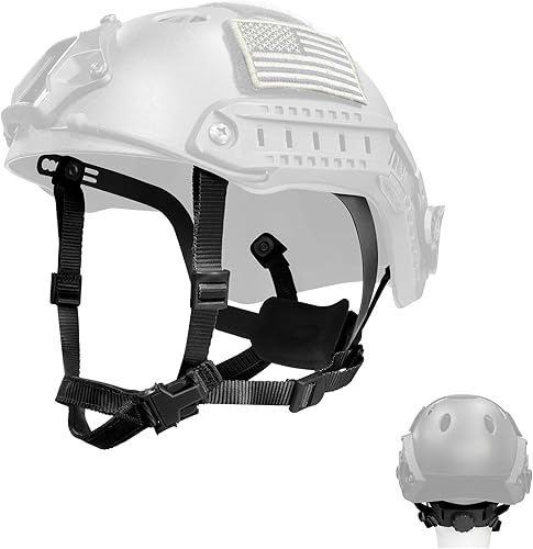 Casco táctico correa de barbilla ajustable dial 4 puntos sistema de suspensión con pernos y tornillos para táctico rápido MICH Bump Wendy casco