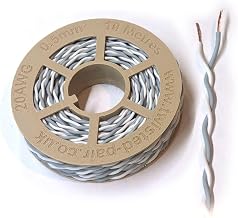 White & Grey Twisted Pair Wire 22 AWG / 0.35mm² 25 Meters CAN Bus Cable
