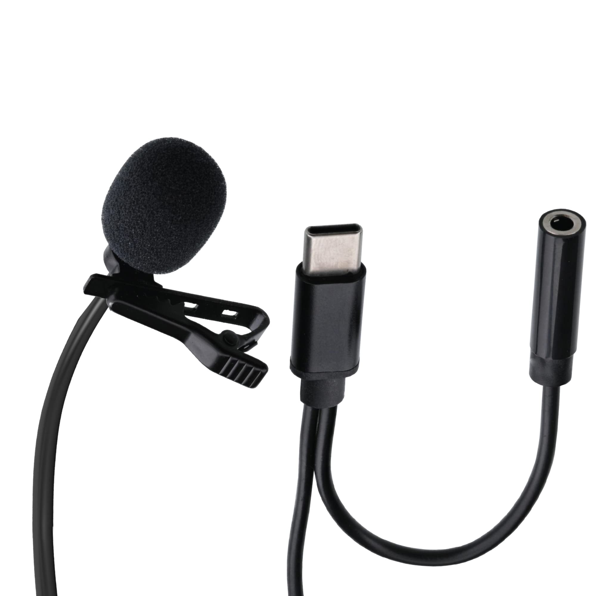 ●Mic-C Xtreme Tech Type-C Clip-On Microphone, Built-in Wind Muff