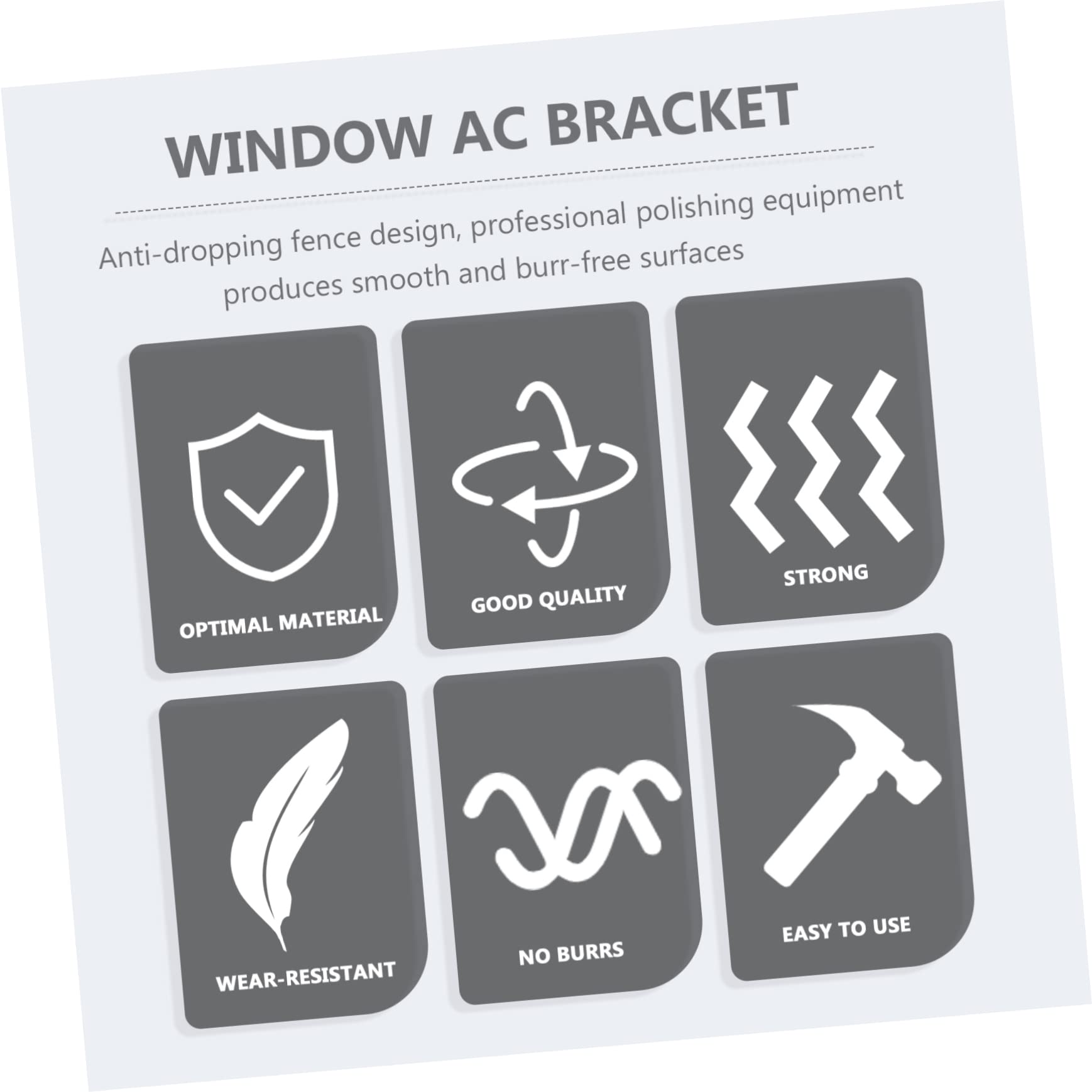 UKCOCO 2 pezzi per Condizionatore Acciaio Inossidabile Bracket Facile Installazione e Sicurezza per Climatizzatori